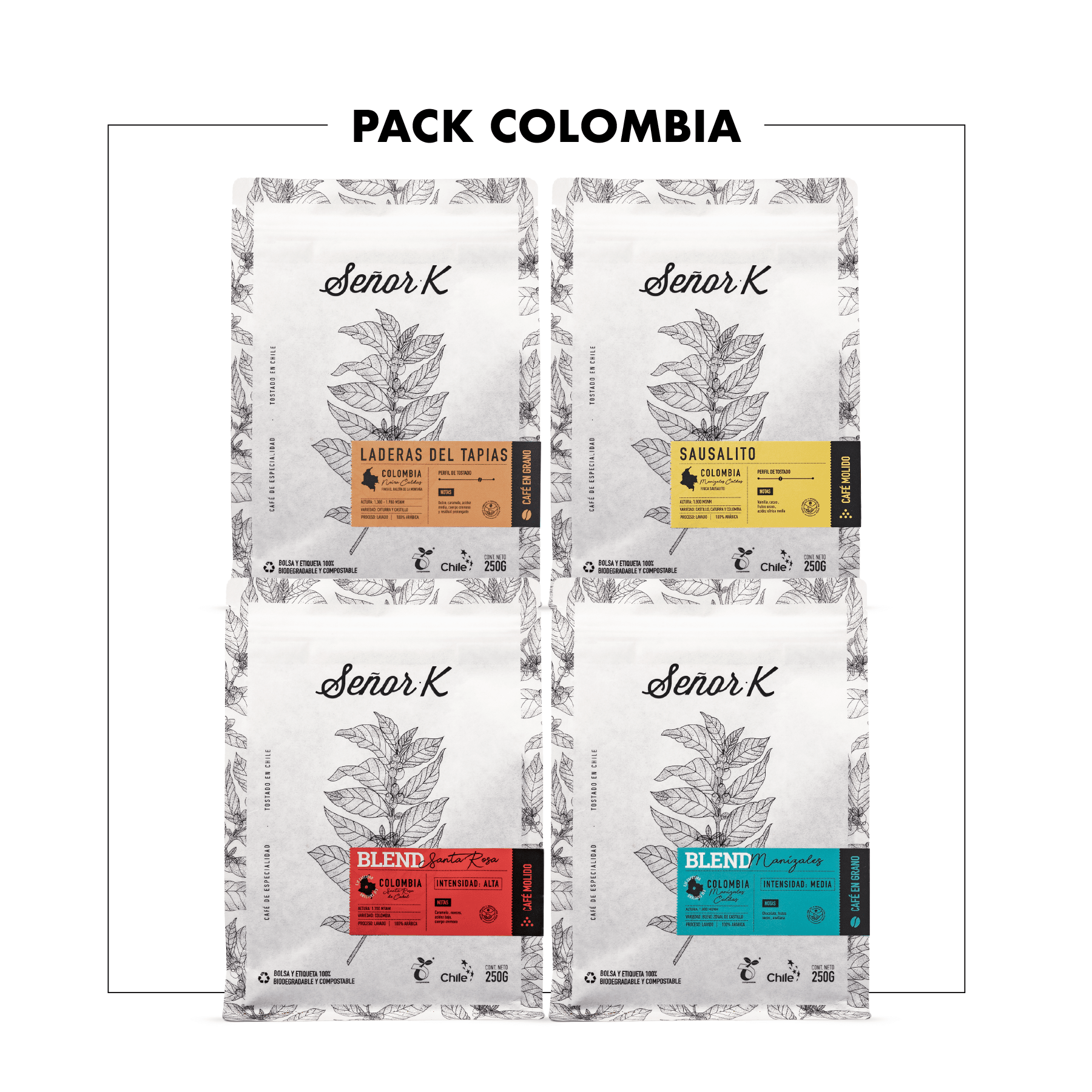 Pack Cafetera Italiana + Los Andes – Café Señor K