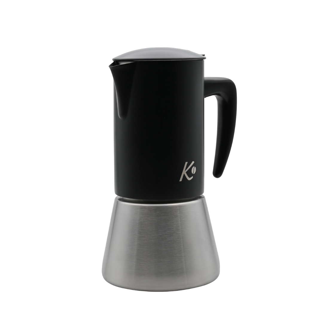 Cafetera Italiana Moka Señor K Black & Steel 500 ml