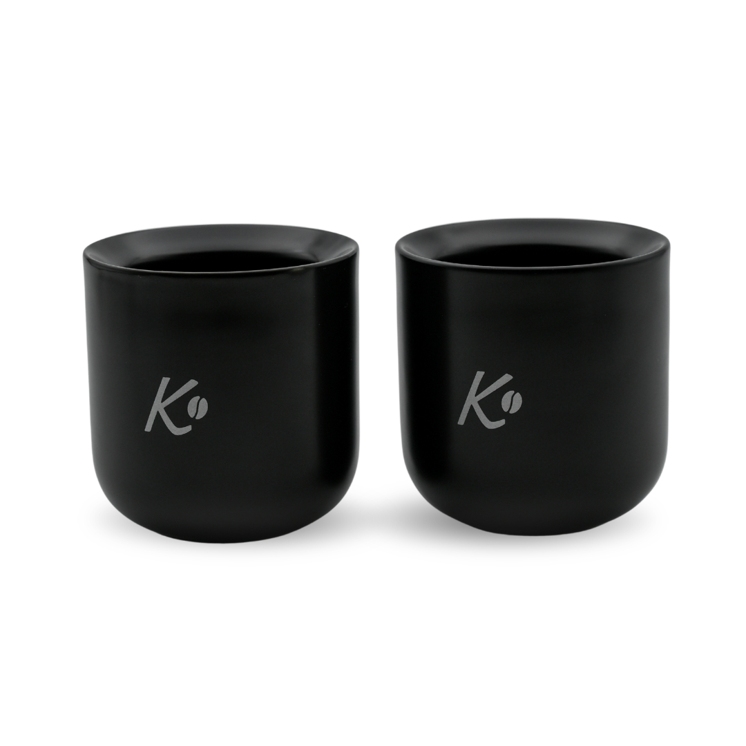 Set de 2 Vasos Espresso Señor K - Ceramica Negra 2x100ml