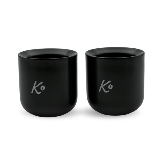 Set de 2 Vasos Espresso Señor K - Ceramica Negra 2x100ml