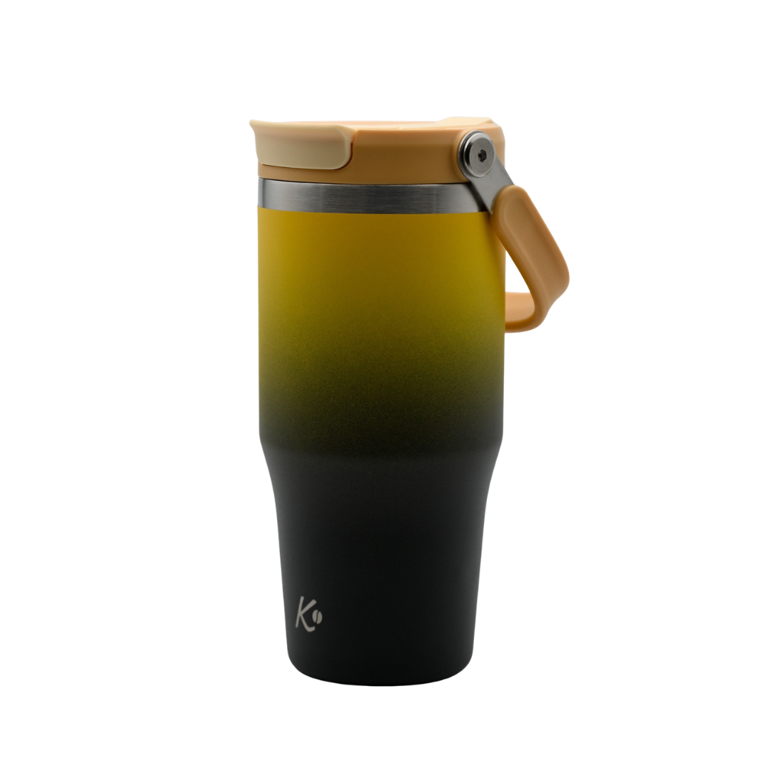 Termo Mug Nómada Señor K Acero Inoxidable - 750ml Amarillo/Negro
