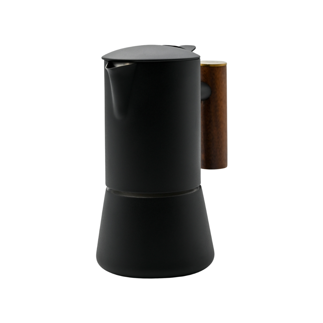 Cafetera Italiana Moka Señor K Edición Black & Wood 300ml