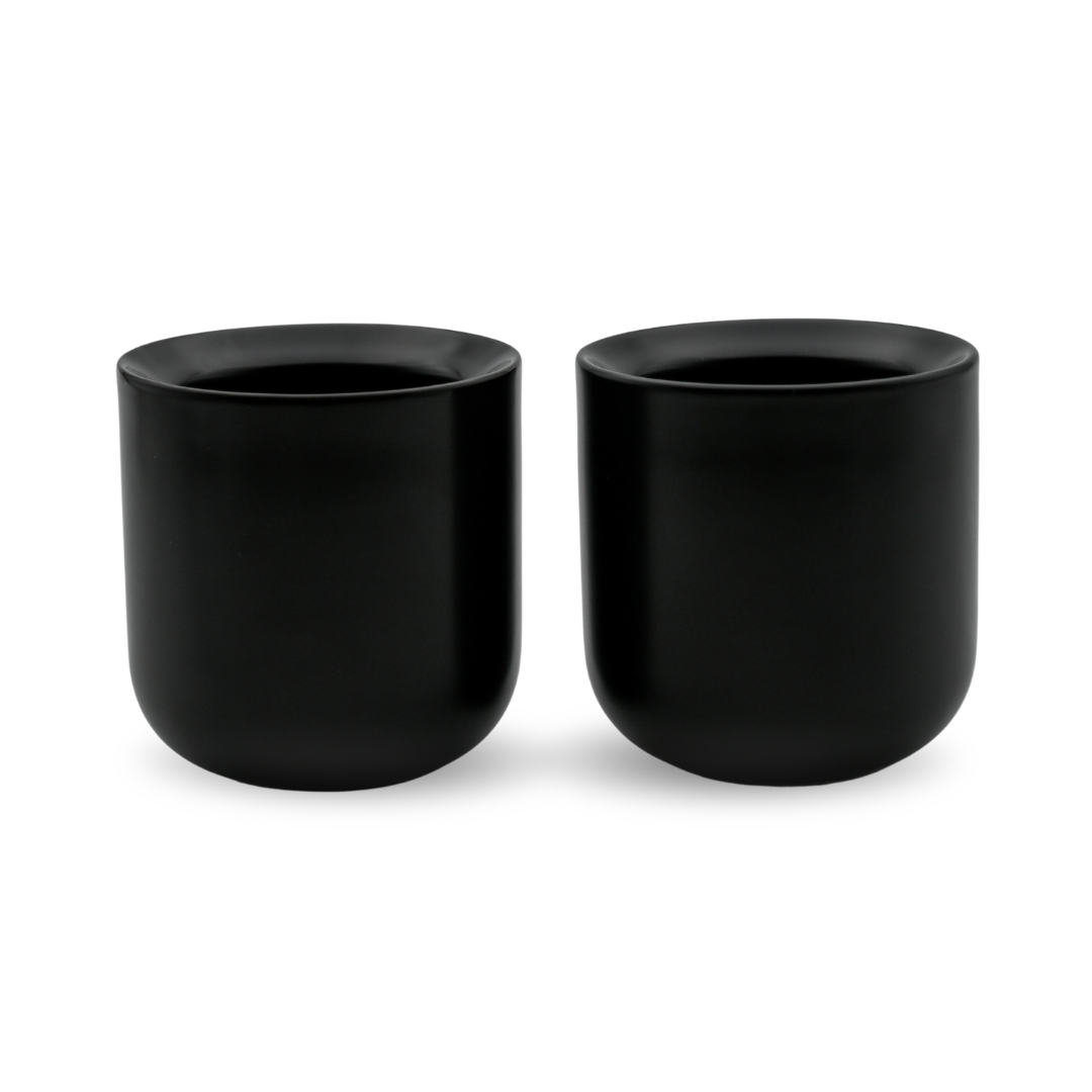 Set de 2 Vasos Espresso Señor K - Ceramica Negra 2x100ml
