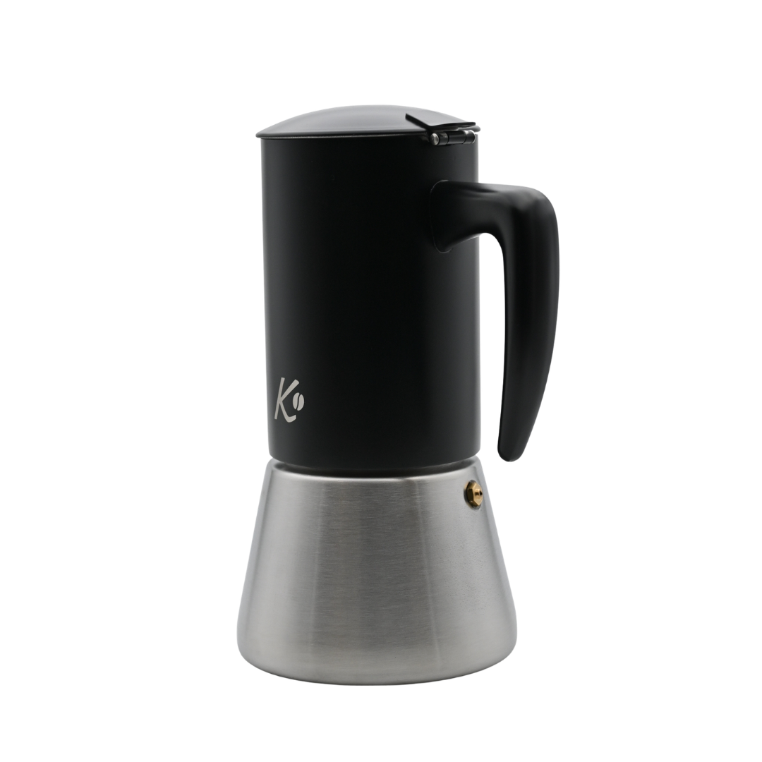 Cafetera Italiana Moka Señor K Black & Steel 500 ml
