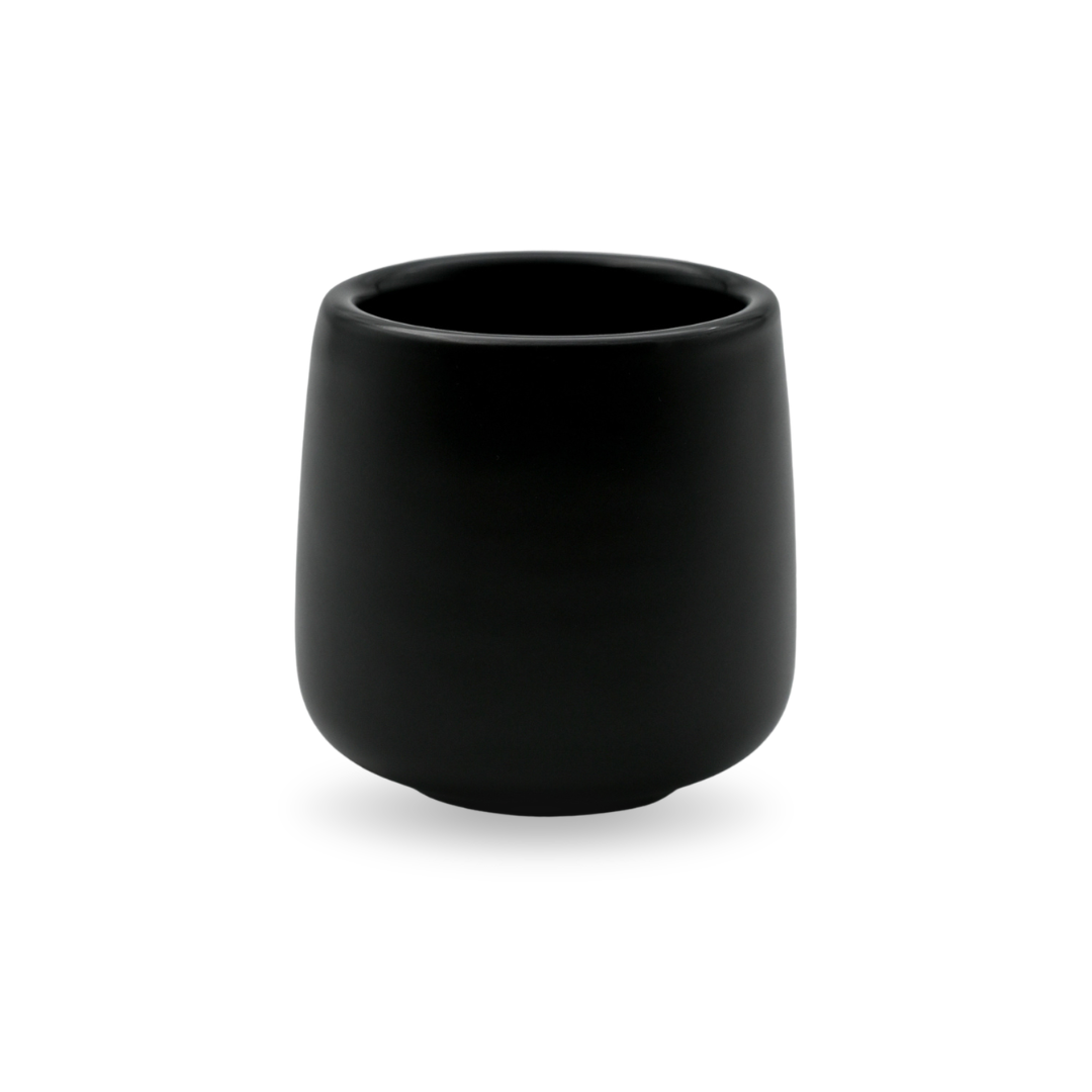 Taza Espresso Doble Pared Señor K Cerámica Negra 80ml