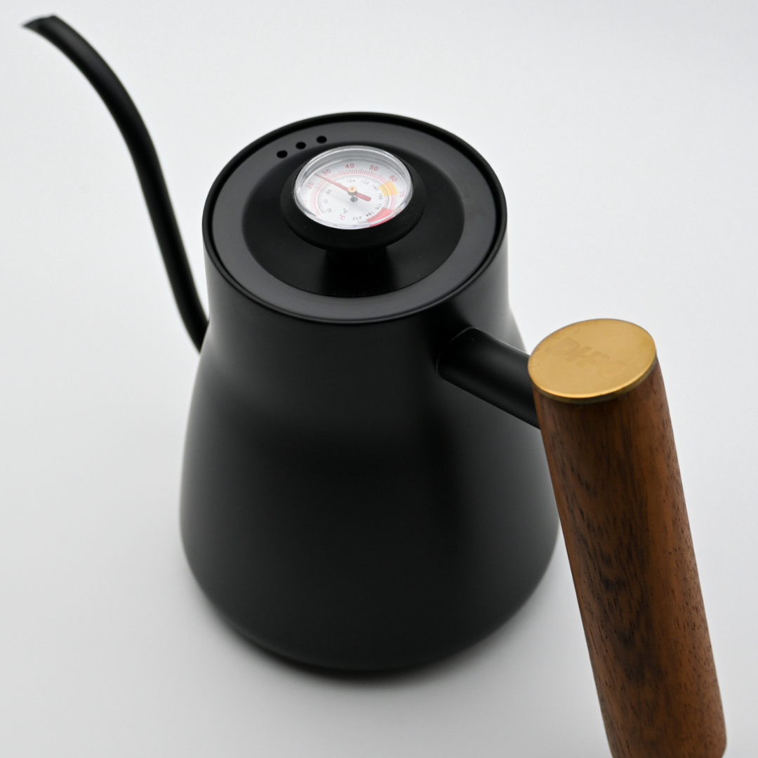 Tetera Cuello de Cisne con Termómetro Señor K Black & Walnut 800ml