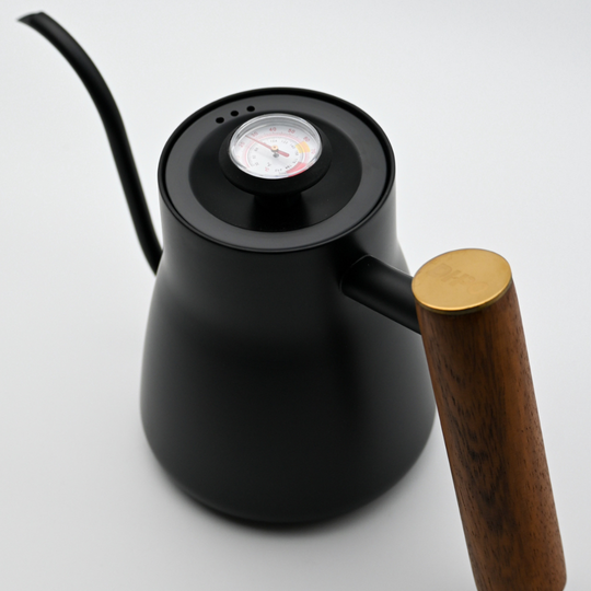 Tetera Cuello de Cisne con Termómetro Señor K Black & Walnut 800ml