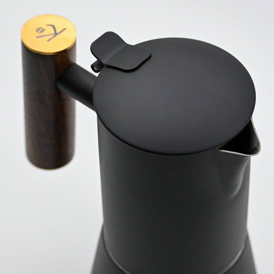 Cafetera Italiana Moka Señor K Edición Black & Wood 300ml