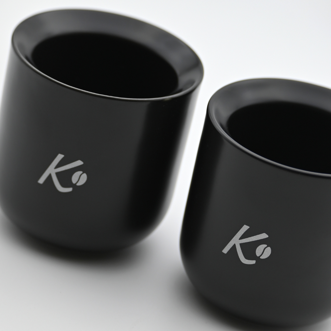 Set de 2 Vasos Espresso Señor K - Ceramica Negra 2x100ml