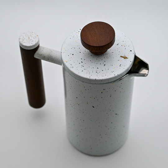 Cafetera Prensa Francesa Edición Blanco Moteado 300ml