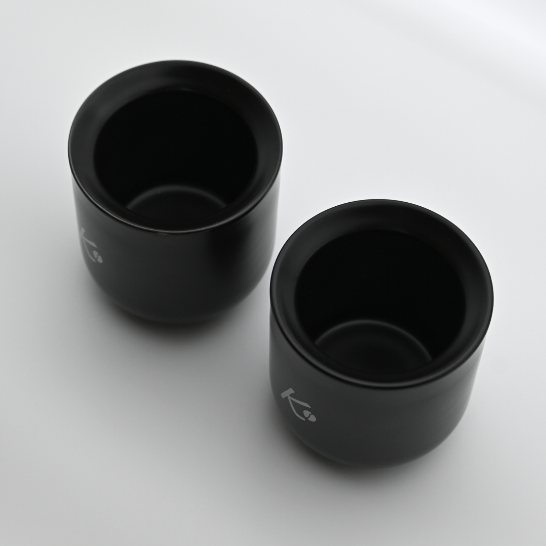 Set de 2 Vasos Espresso Señor K - Ceramica Negra 2x100ml