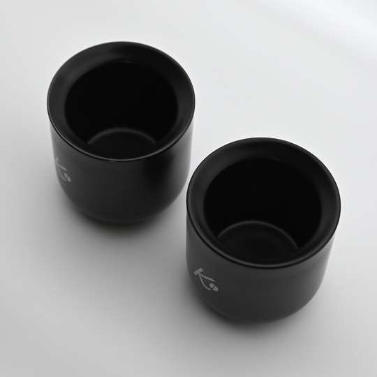 Set de 2 Vasos Espresso Señor K - Ceramica Negra 2x100ml