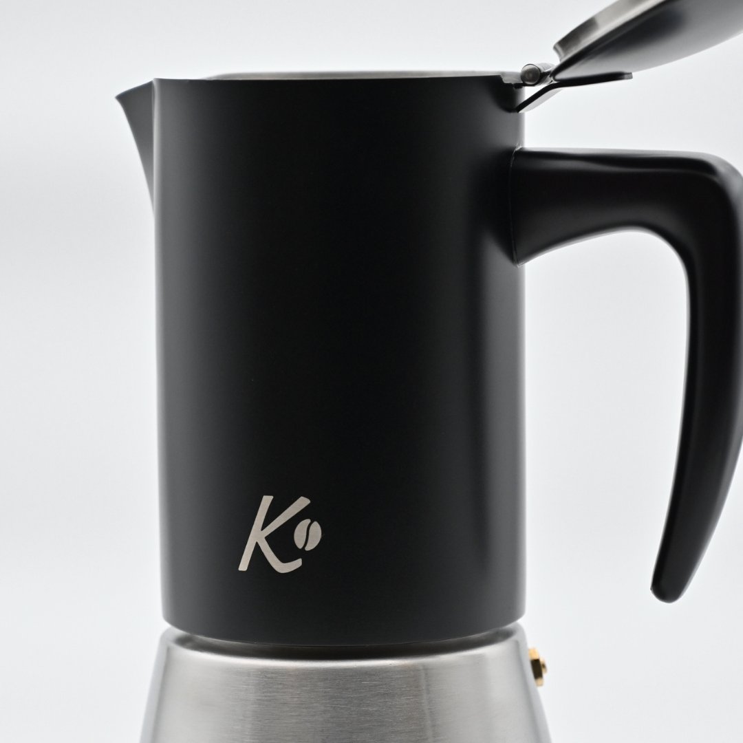 Cafetera Italiana Moka Señor K Black & Steel 500 ml