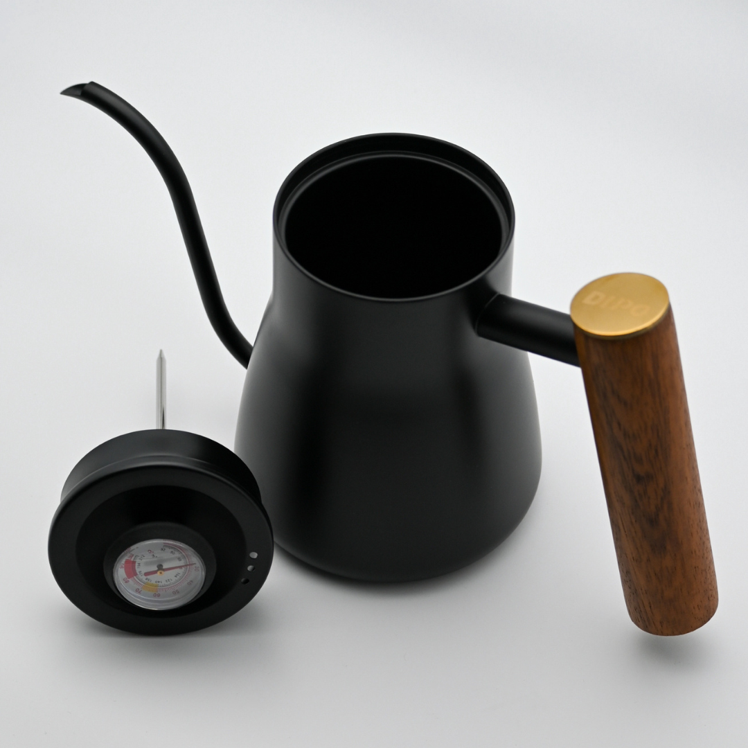 Tetera Cuello de Cisne con Termómetro Señor K Black & Walnut 800ml