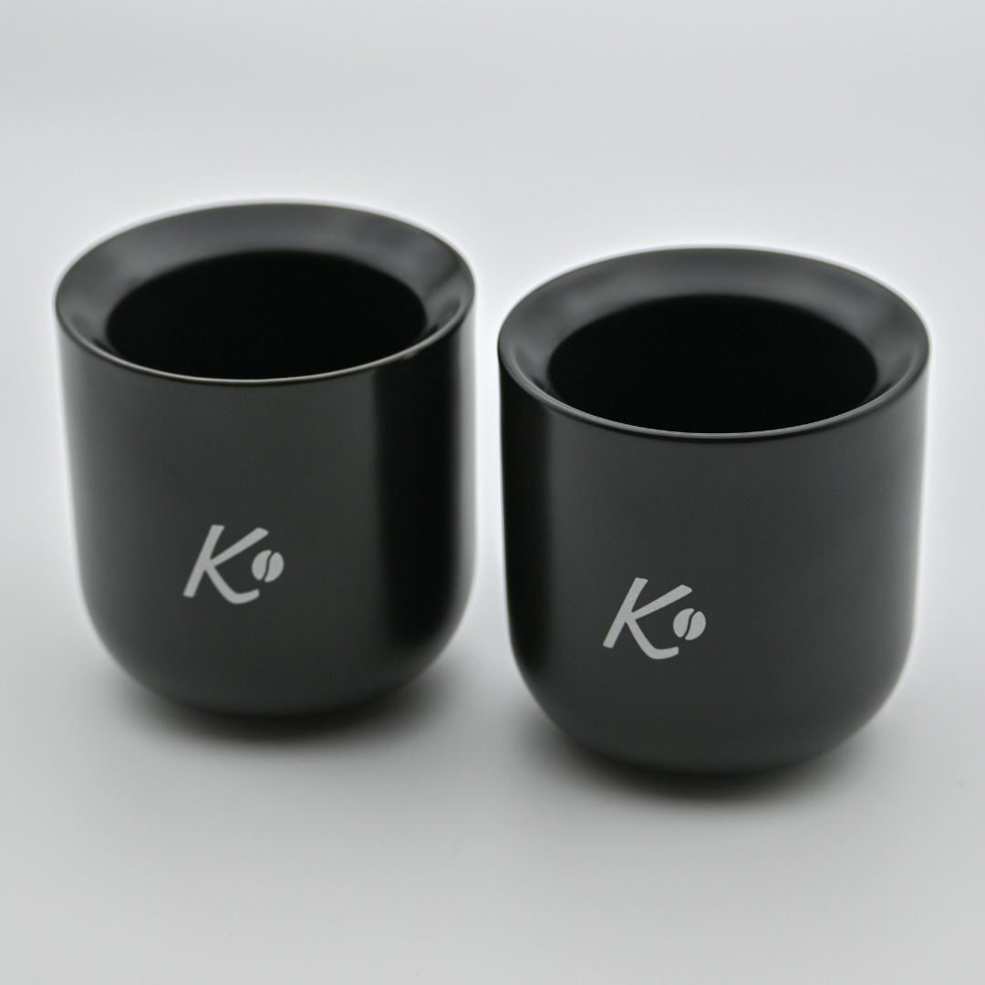 Set de 2 Vasos Espresso Señor K - Ceramica Negra 2x100ml