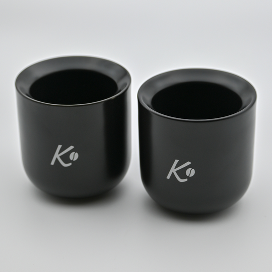 Set de 2 Vasos Espresso Señor K - Ceramica Negra 2x100ml