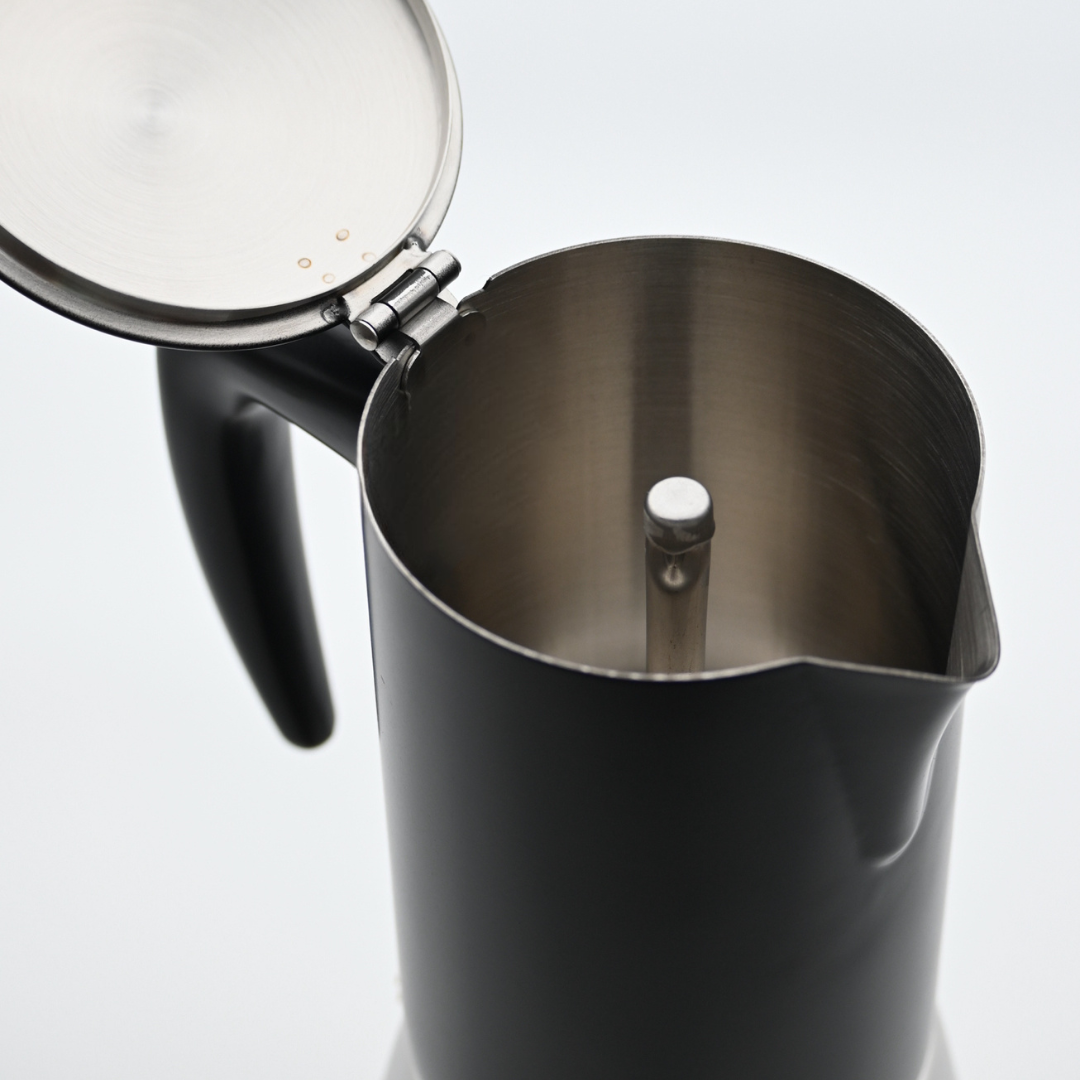 Cafetera Italiana Moka Señor K Black & Steel 500 ml