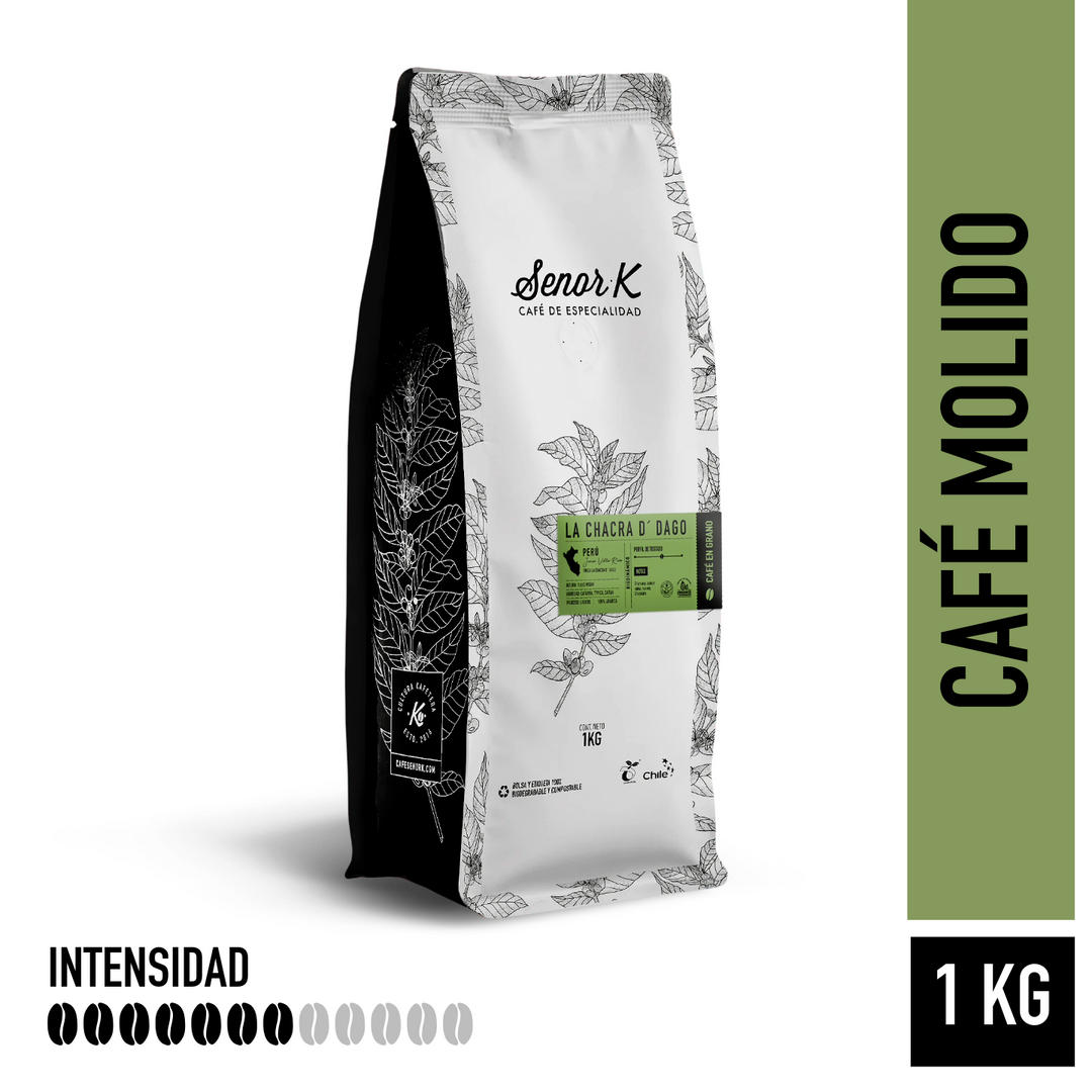 Perú | Orgánico Chacra D´Dago Bolsa 1 kg | MOLIDO