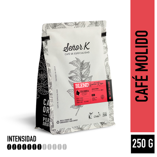 Colombia | Blend Santa Rosa Bolsa 250 gramos | MOLIDO