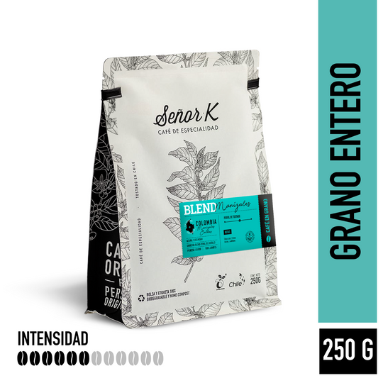 Colombia | Blend Manizales Bolsa 250 gramos |GRANO ENTERO