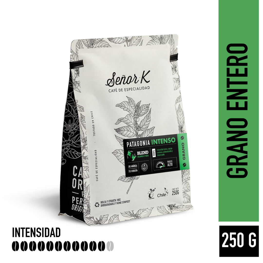 Blend Patagonia Intenso Bolsa 250 gramos | GRANO ENTERO