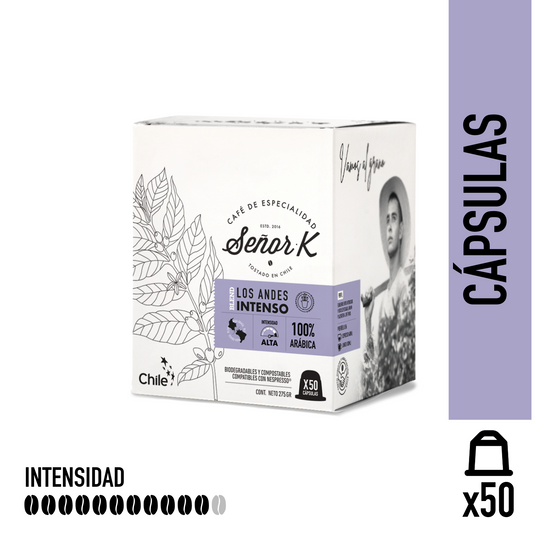 Cápsulas para Nespresso | Blend Los Andes Intenso 50 UNIDADES