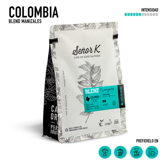 Café de especialidad de Colombia | Blend Manizales Bolsa 250 gramos