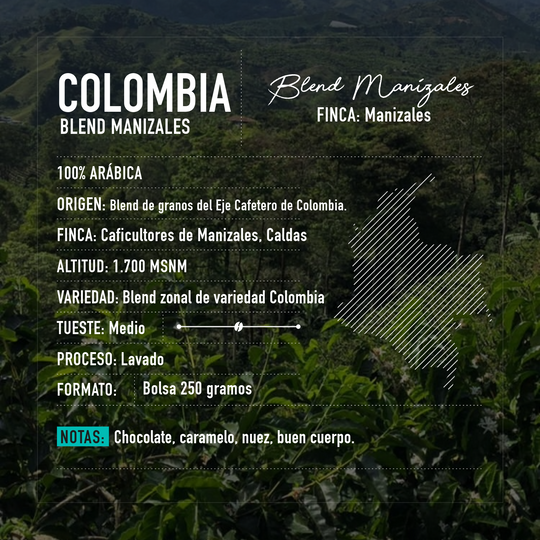 Colombia | Blend Manizales Bolsa 250 gramos | MOLIDO