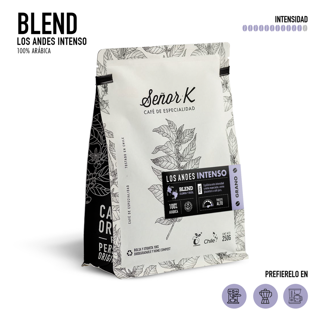 Café de especialidad | Blend Los Andes Intenso Bolsa 250 gramos