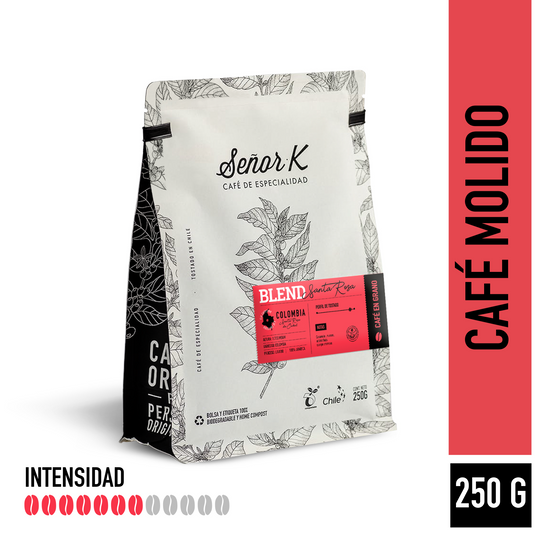 Café de especialidad de Colombia | Blend Santa Rosa Bolsa 250 gramos | MOLIDO