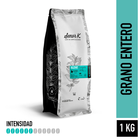 Café de especialidad de Colombia | Blend Manizales Bolsa 1KG |GRANO ENTERO