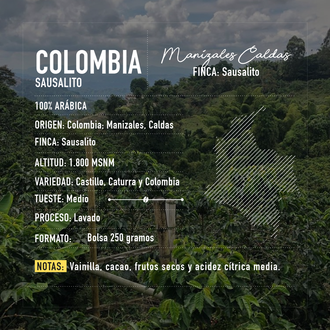 Colombia | Finca Sausalito Bolsa 250 gramos | MOLIDO