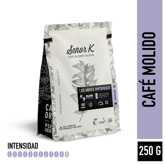 Café de especialidad | Blend Los Andes Intenso Bolsa 250 gramos | MOLIDO