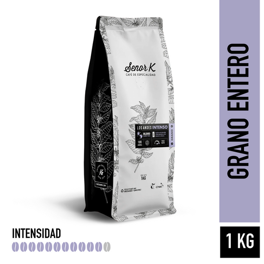 Café de especialidad | Blend Los Andes Intenso Bolsa 1 KG | GRANO ENTERO