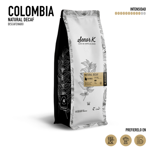 Café descafeinado de Colombia | Natural decaf Bolsa 1 KG