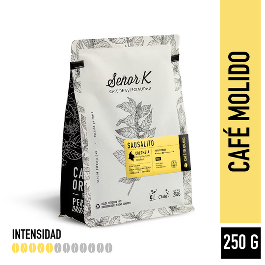 Café de especialidad de Colombia | Finca Sausalito Bolsa 250 gramos | MOLIDO