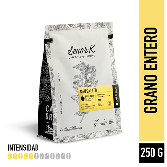 Café de especialidad de Colombia | Finca Sausalito Bolsa 250 gramos | GRANO ENTERO