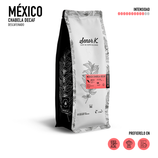 Café descafeinado de México | Chabela decaf Bolsa 1 KG