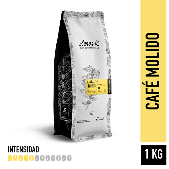 Café de especialidad de Colombia | Finca Sausalito Bolsa 1 KG | MOLIDO