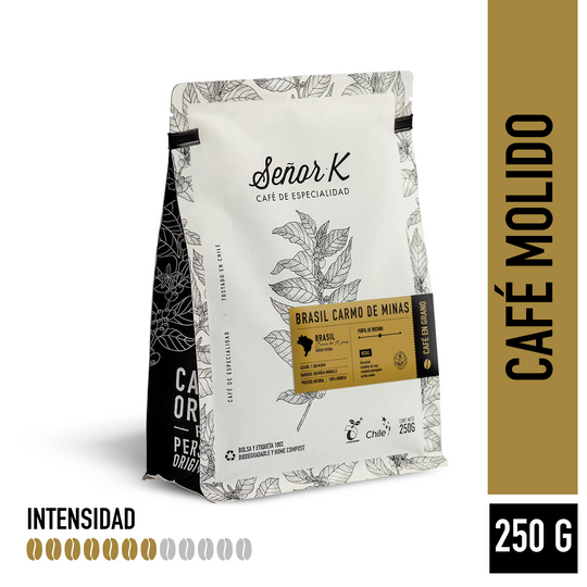 Café de especialidad de Brasil | Natural Carmo de Minas 250 gramos | MOLIDO