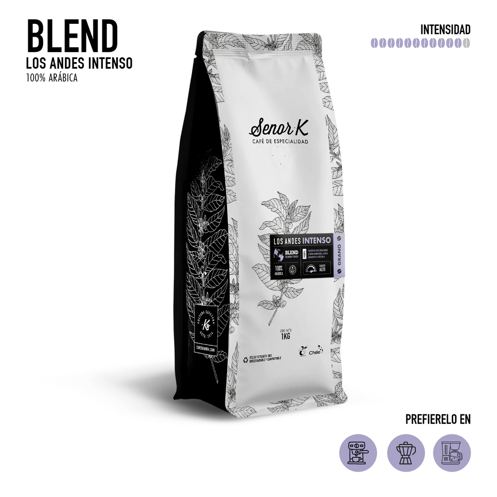 Café de especialidad | Blend Los Andes Intenso Bolsa 1 KG | MOLIDO