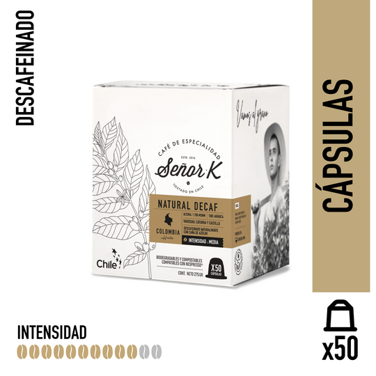 Cápsulas para Nespresso | Colombia Descafeinado natural 50 UNIDADES