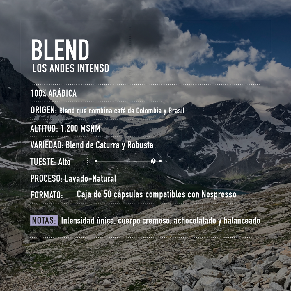 Cápsulas para Nespresso | Blend Los Andes Intenso 50 UNIDADES