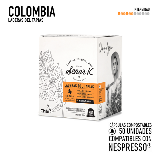 Cápsulas para Nespresso | Colombia Laderas del Tapias 50 UNIDADES