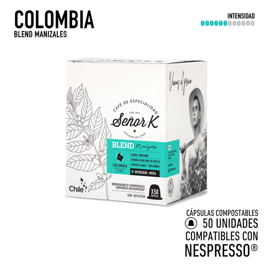 Cápsulas para Nespresso | Colombia Blend Manizales 50 UNIDADES