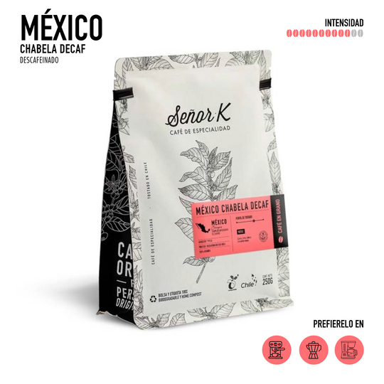 Café descafeinado de México | Chabela decaf Bolsa 250 gramos