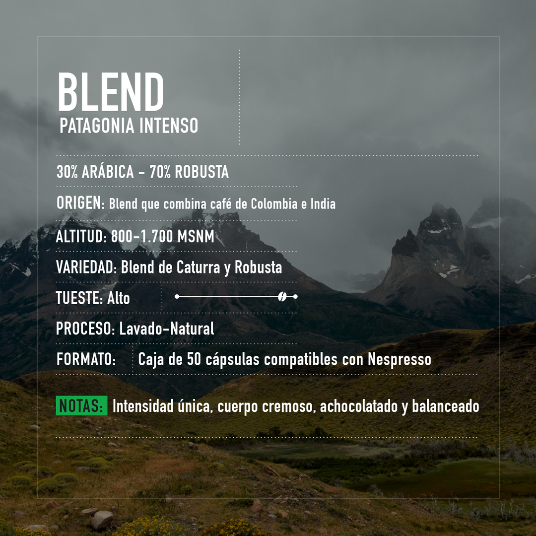 Cápsulas para Nespresso | Blend Patagonia Intenso 50 UNIDADES