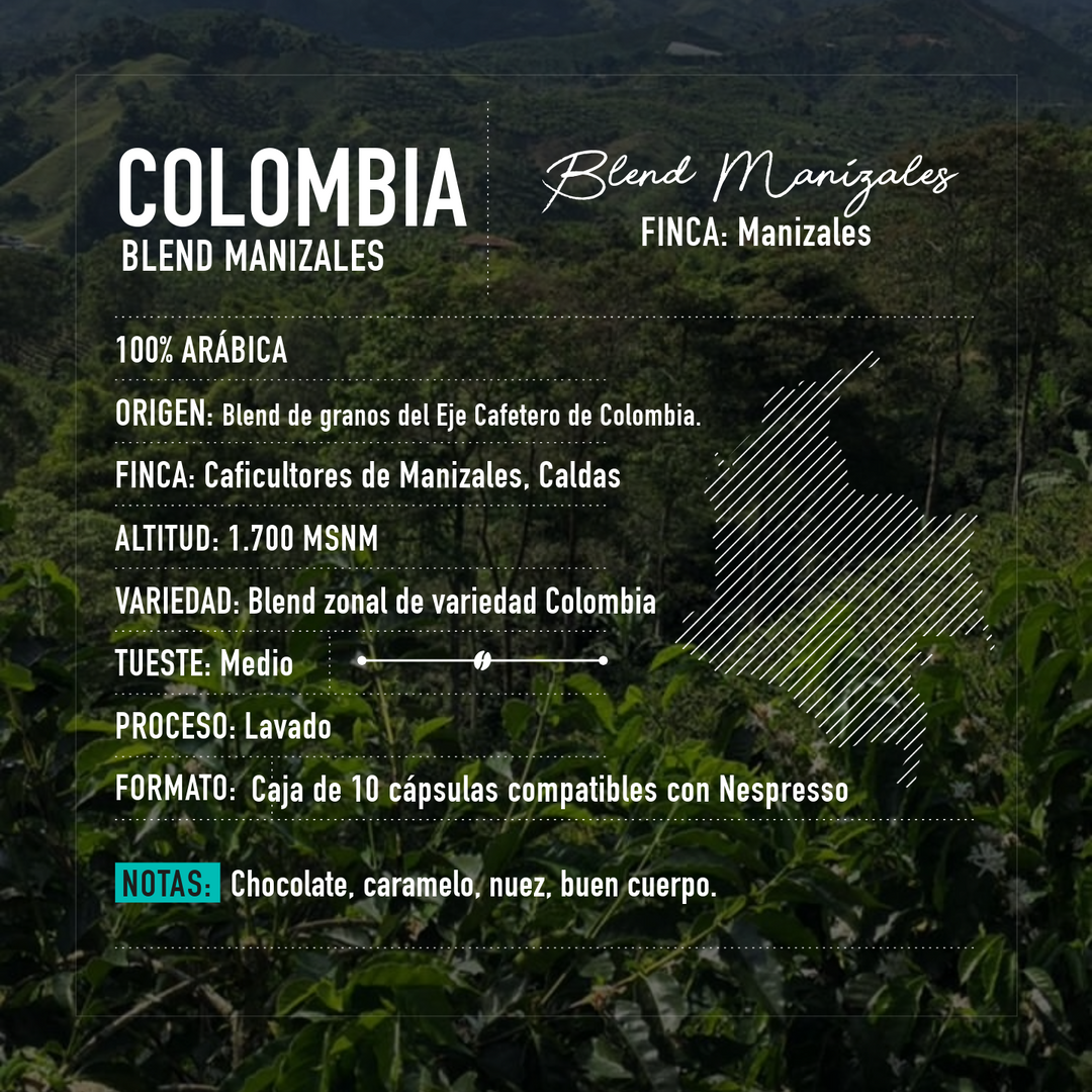 Cápsulas para Nespresso | Colombia Blend Manizales