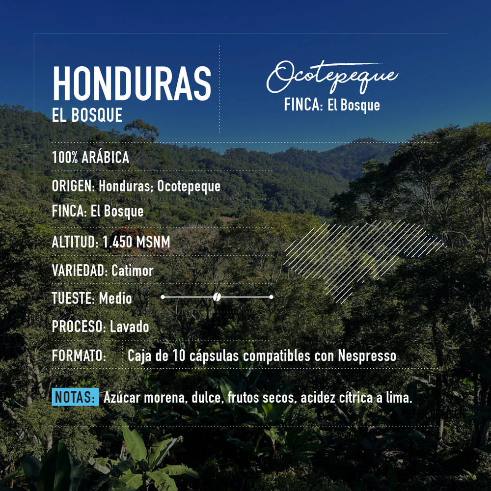 Cápsulas para nespresso | Honduras El Bosque 10 UNIDADES