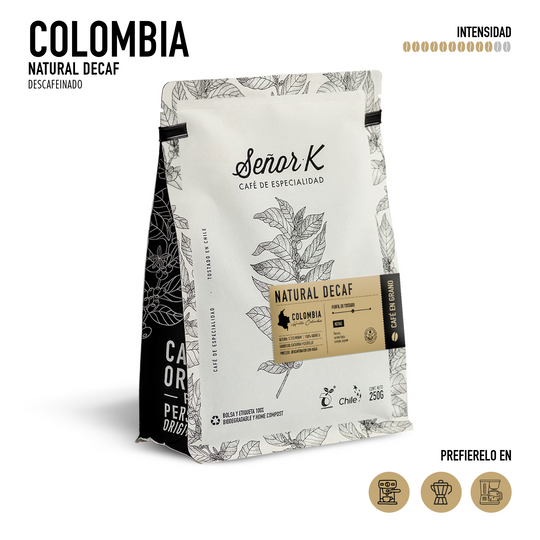 Café descafeinado de Colombia | Natural decaf Bolsa 250 gramos